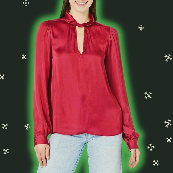 NWT PAIGE ‘Ceres’ Twist-Neck Top in “Mulberry” Size Small - Picture 3 of 16